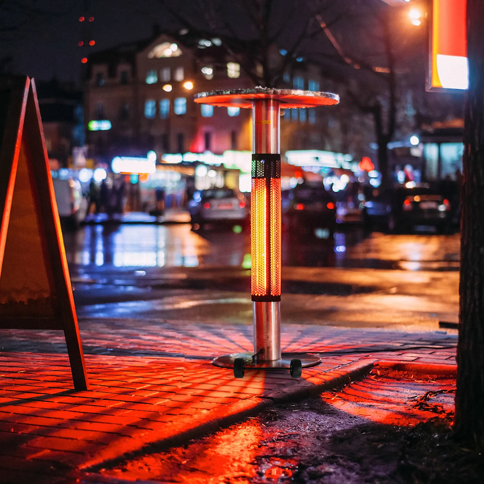 

4Pcs Outdoor Heater Wheels Heavy Duty Plastic Casters for Patio Heater Mobility Upgrade Compatible with Storage Racks