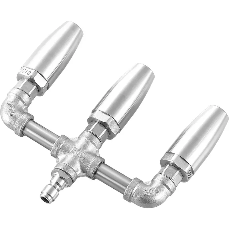 

Мойка высокого давления B08B-Triple Turbo Nozzle с функцией 360-градусного распыления ° Вращающийся турбо-насадка из нержавеющей стали, быстроразъемное соединение 1/4 дюйма, отверстие 1,5 мм