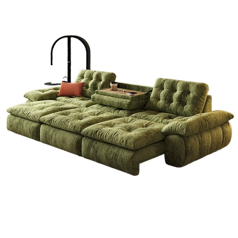 

Французский ретро-диван из вельветовой ткани с эффектом шенилла, электрический, многофункциональный, в стиле «облачное плавание», новый в гостиной, можно лежать и спать.