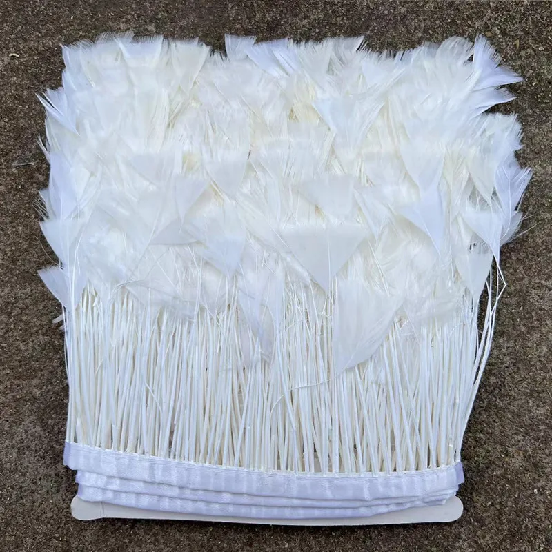 1/2/5/10 Meter Turkey Feathers Trims Sewing In Dress Fringe For Clothes Diy Needlework Decor Wedding Plume Crafts Accessories
