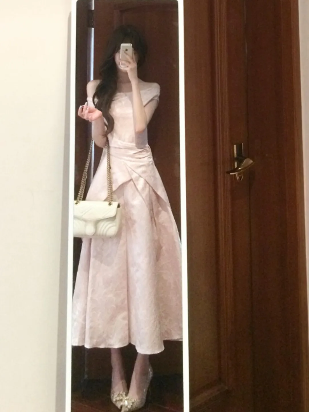 

Gentle Wind Beautiful Puffy Long Dress Slimming Waist High Waist Summer 2026 Midi Dress Floral Print Casual Elegant Skirt