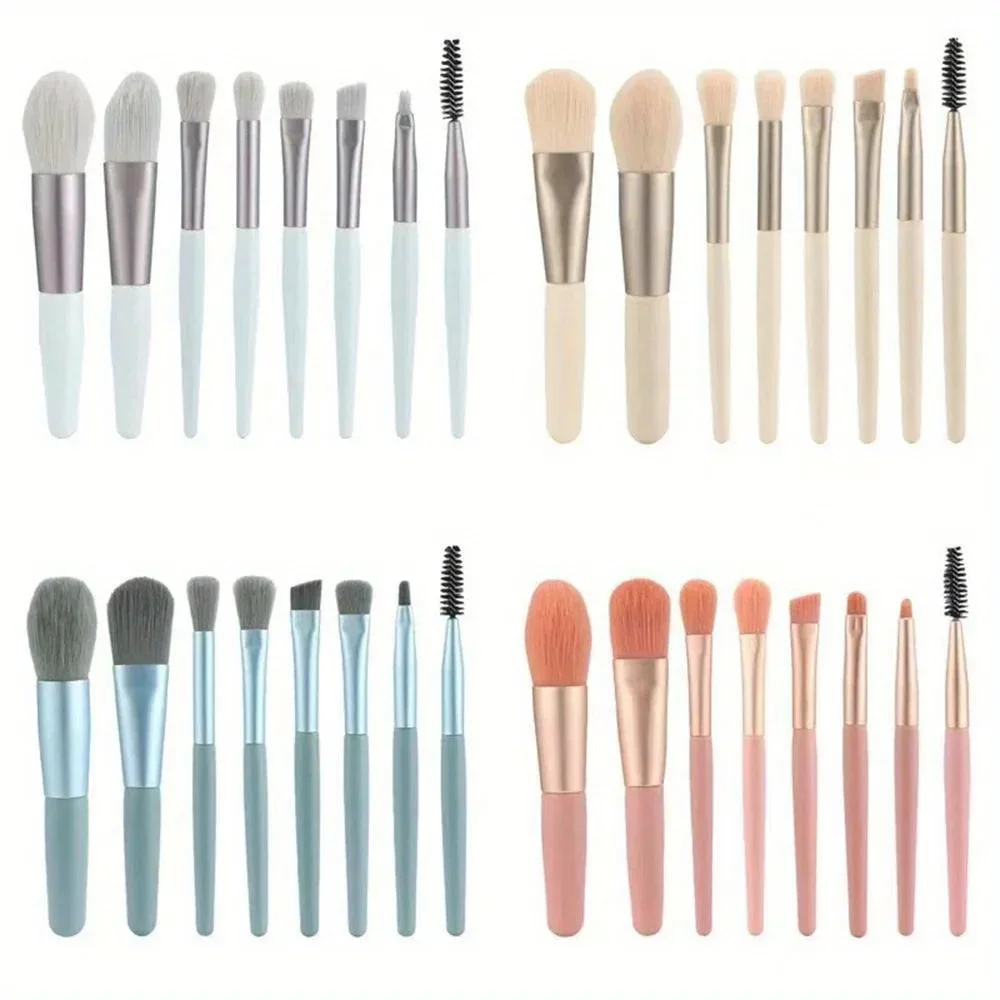 8Pcs Kosmetik Foundation Erröten Pulver Lidschatten Blending Make-Up Pinsel Weichen, Flauschigen Make-Up Pinsel Schönheit Werkzeuge Make-Up Pinsel