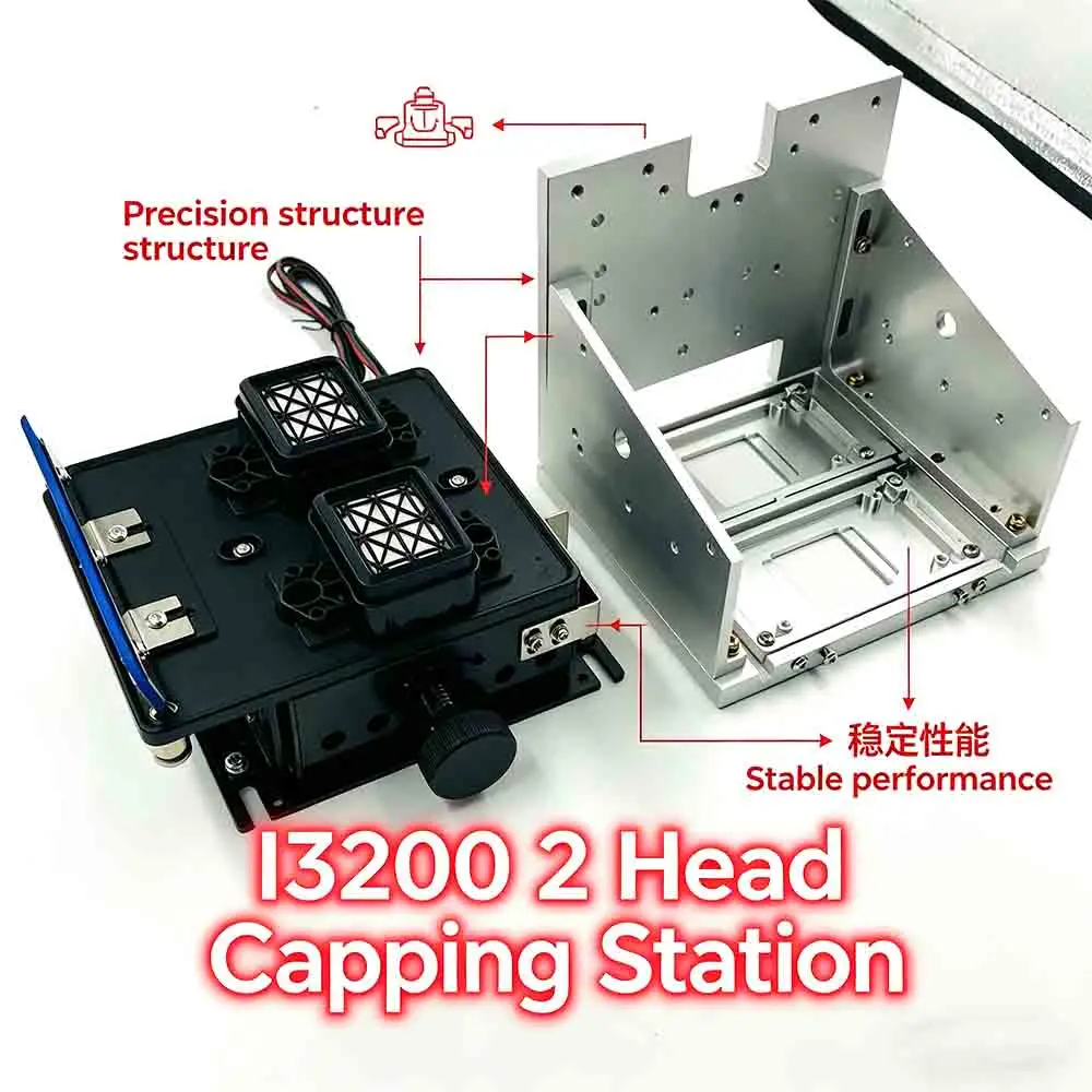 High Quality I3200 Double Head Capping Station, Printhead Cleaning Pump for Inkjet Printer Spare Parts