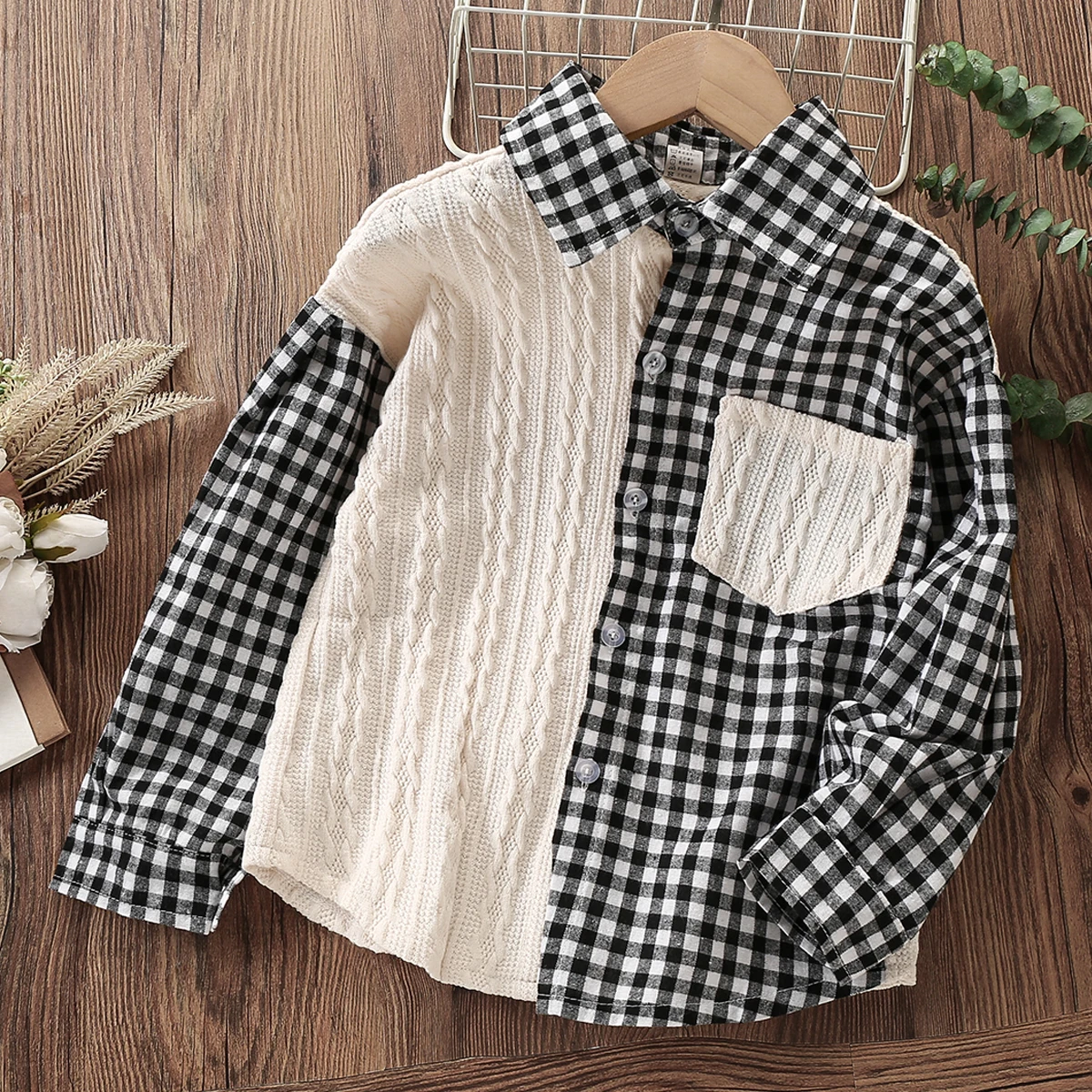 Camicie a quadri per bambini camicette da scuola per ragazze Patchwork costumi per bambini manica lunga autunno abbigliamento per bambini top in