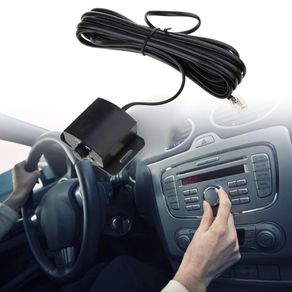 N88R Car Amplifier Volume Control Cable with Stereo Knob Dashboard Mount Gain Regulator Cord for Audio Amplifier 5m 4Pin