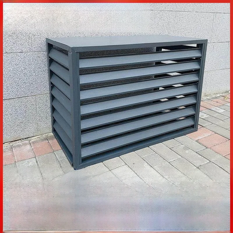 Aluminum Alloy Zinc Steel Air Conditioning Outdoor Unit Protective Cover Fence Grille Blind Rainproof Air Conditioner Guard
