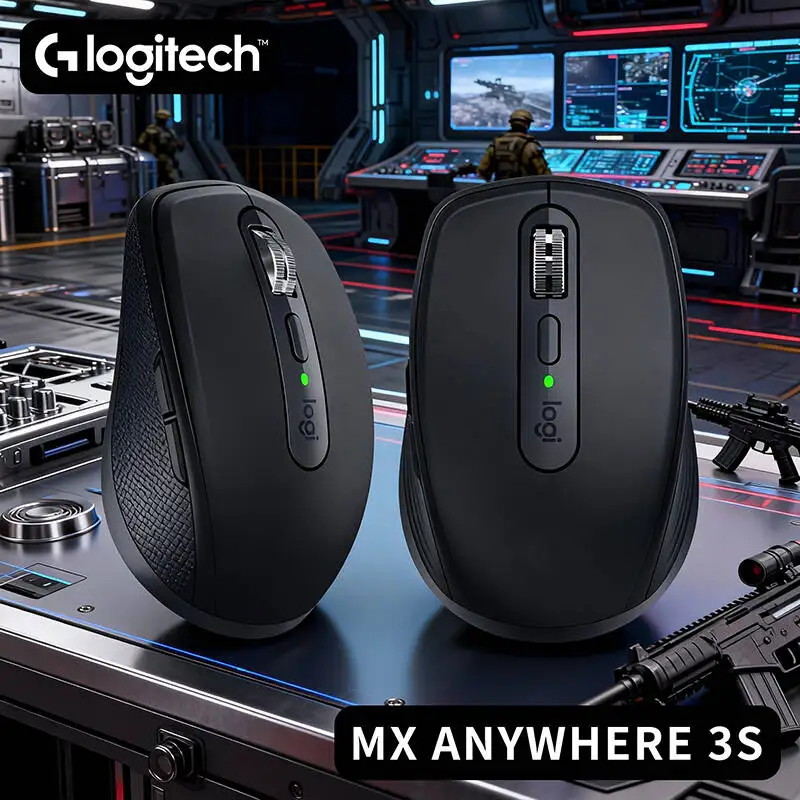 Precision Logitech MX Anywhere 3S - 8K DPI, MagSpeed Hyper-Scroll, Quiet Clicks, Travel-Friendly Design, USB-C Charging