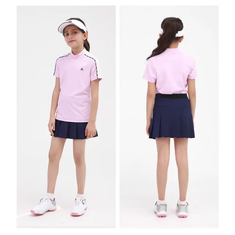 PGM Golf Clothing Girls' Sports Skirt Spring and Summer Golf Short Skirt Breathable A-line Skirt