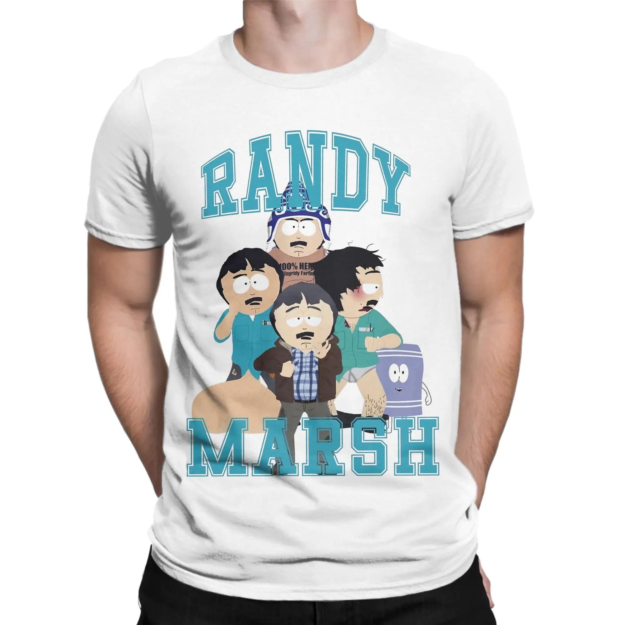 Men Women's Randy Marsh T Shirt Southparks Pure Cotton Clothes Crazy Short Sleeve Crew Neck Tee Shirt Printing T-Shirts view 2
