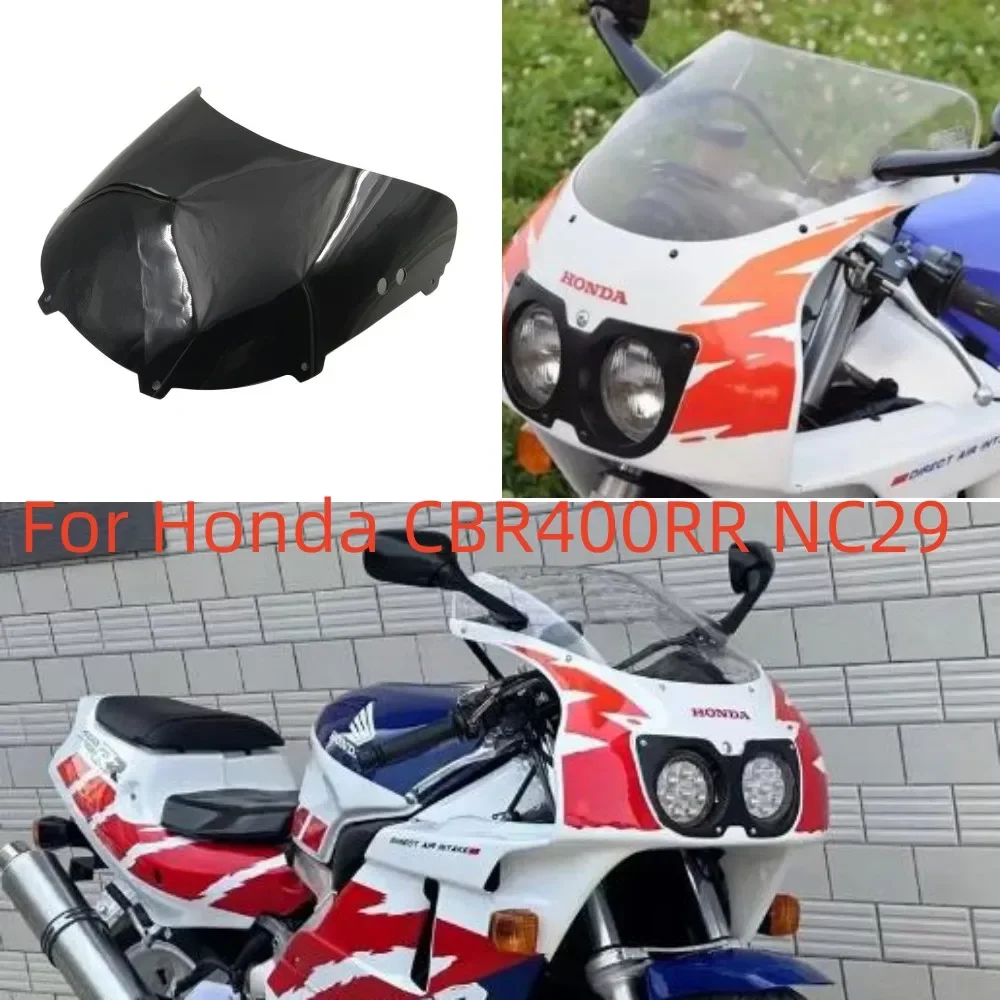 For Honda CBR400RR NC29 CBR 400 RR Motorcycle ABS Plastic Front Windshield Windproof Wind Screen Deflector