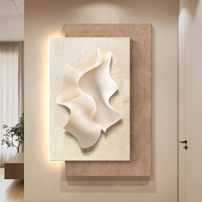 LED Light Abstract High Sense Art Mural Lamp Sandstone Light Luxury Living Room Sofa Background Wall Painting Bedroom