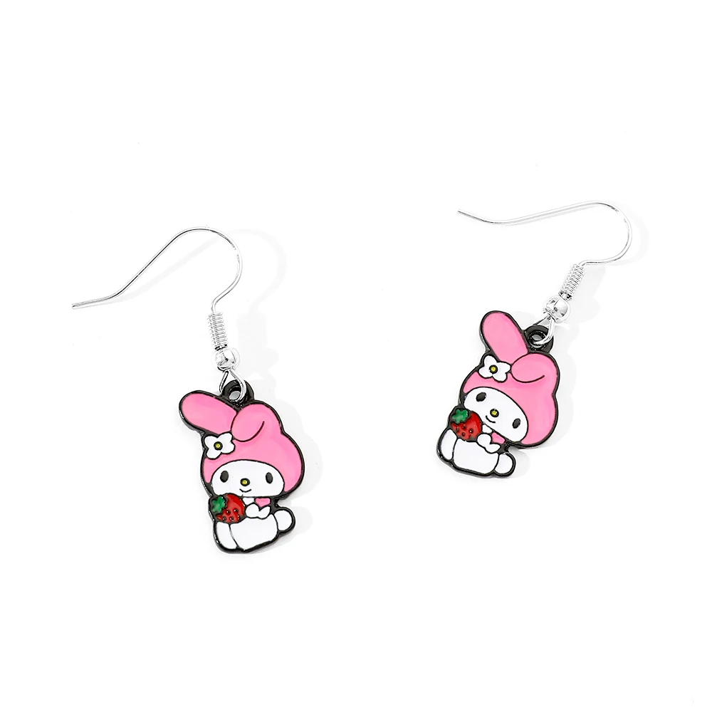Pendientes de Anime con Diseño de My Melody, Accesorio de Joyería con Encanto Dulce, Regalo de Moda para Amigos, Cumpleaños