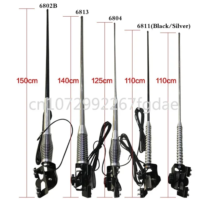 Off road vehicle antenna extension clamp type antenna stainless steel antenna radio function