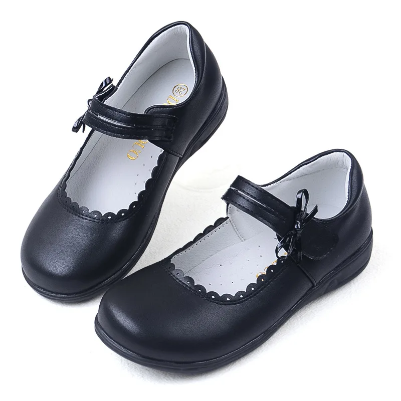 Children Girls Leather Shoes Girls Party Footwear New Children Soft Bottom Single Shoes Kids Dance Performance Footwear