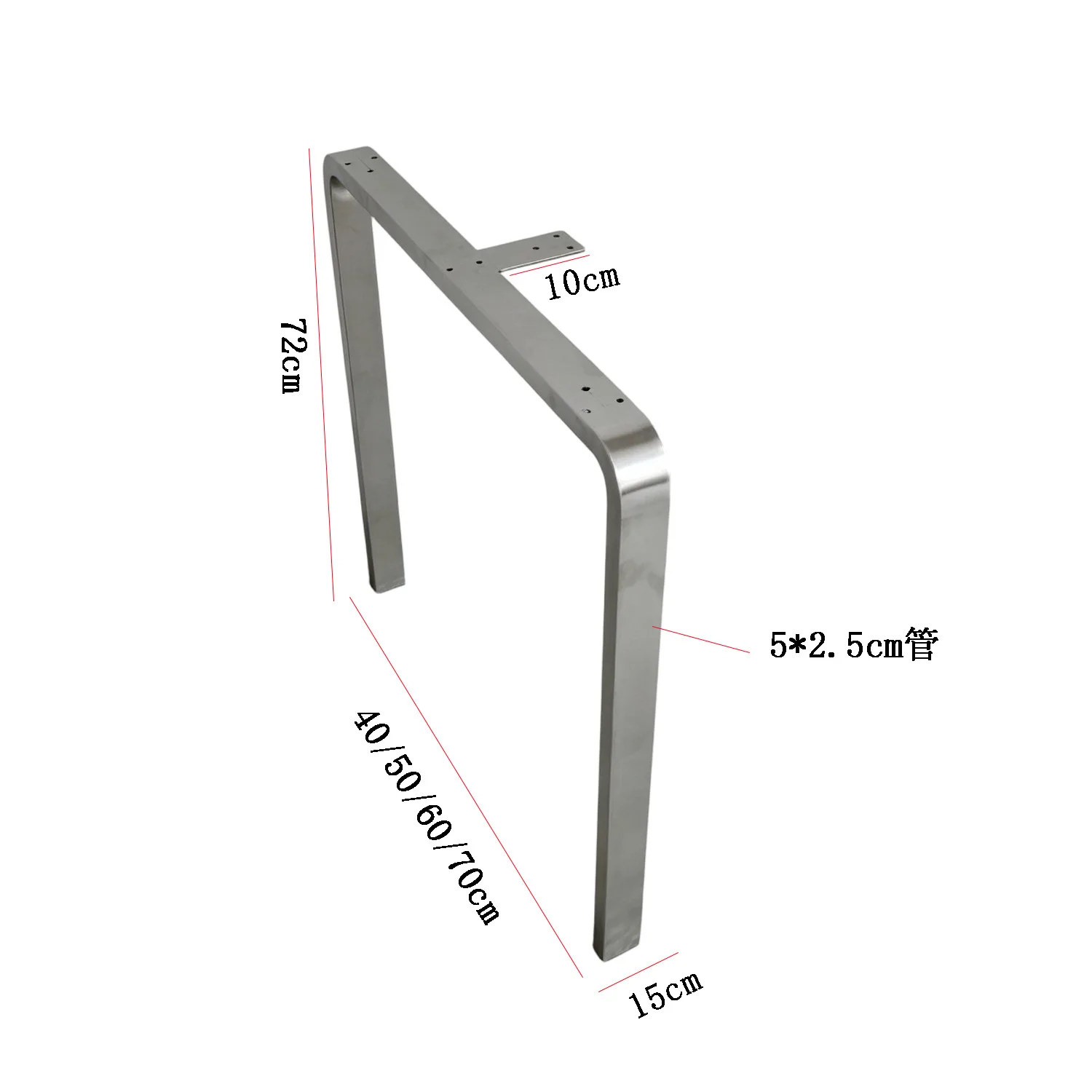 Stainless Steel Table Legs Dining Bar Counter Support Load-Bearing Frame Industrial Modern Black Finish Furniture Accessories
