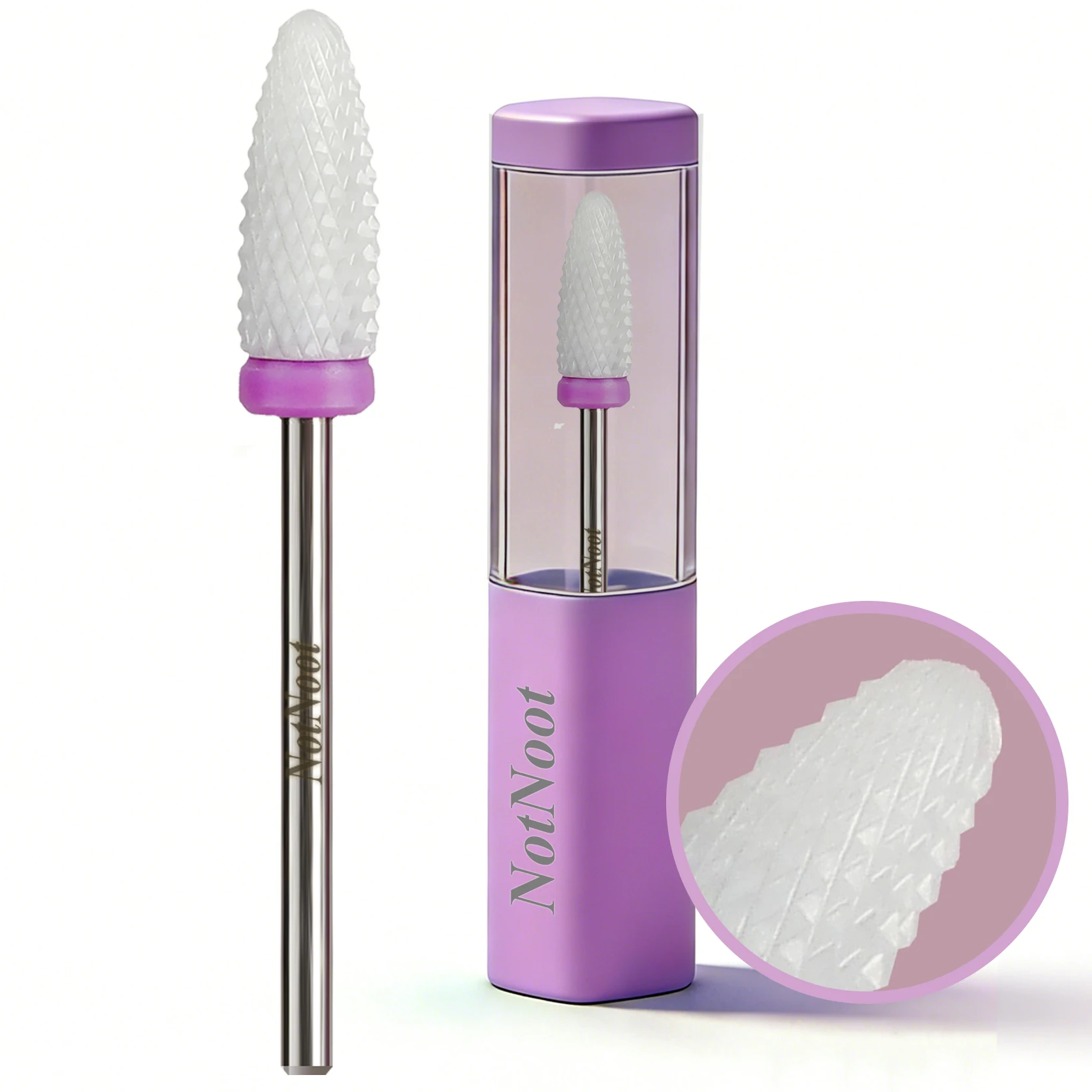 NotNoot Ceramic Nail Drill Bit - Remove Acrylic Hard Gels Quickly and Safely, Manicure,Pedicure,Gel,Cuticle Clean