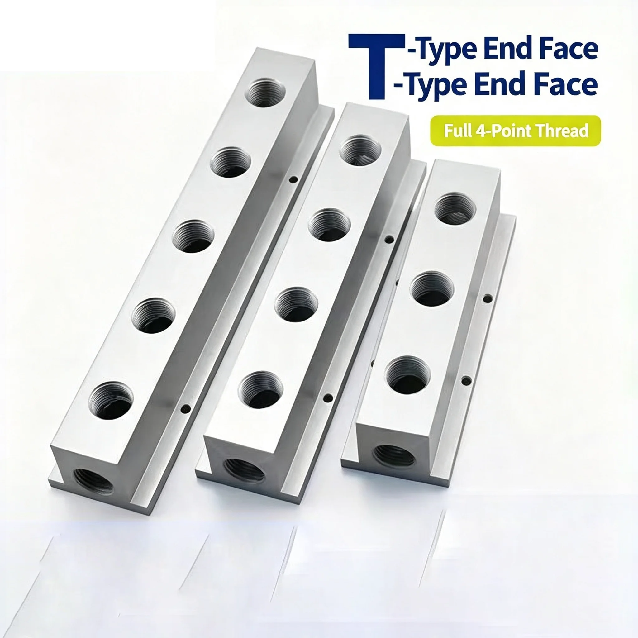 T-Type Air Distributor Multi-Line Manifold Air Distribution Block Gas Distributor Multi-Position Pneumatic Busbar for Industrial