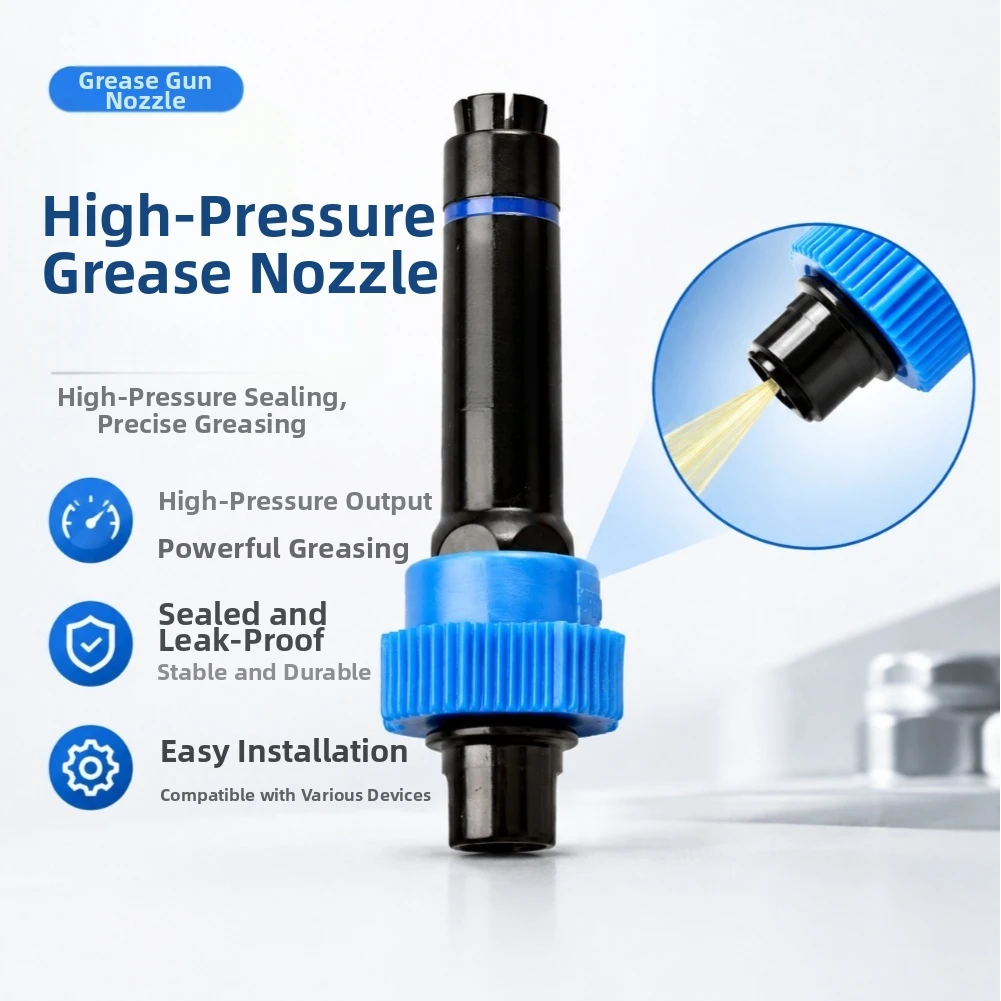 1Pcs High Pressure Grease Nozzle Self Locking 6 Segment Rotating Tip For Automotive Agricultural Lubrication Tool