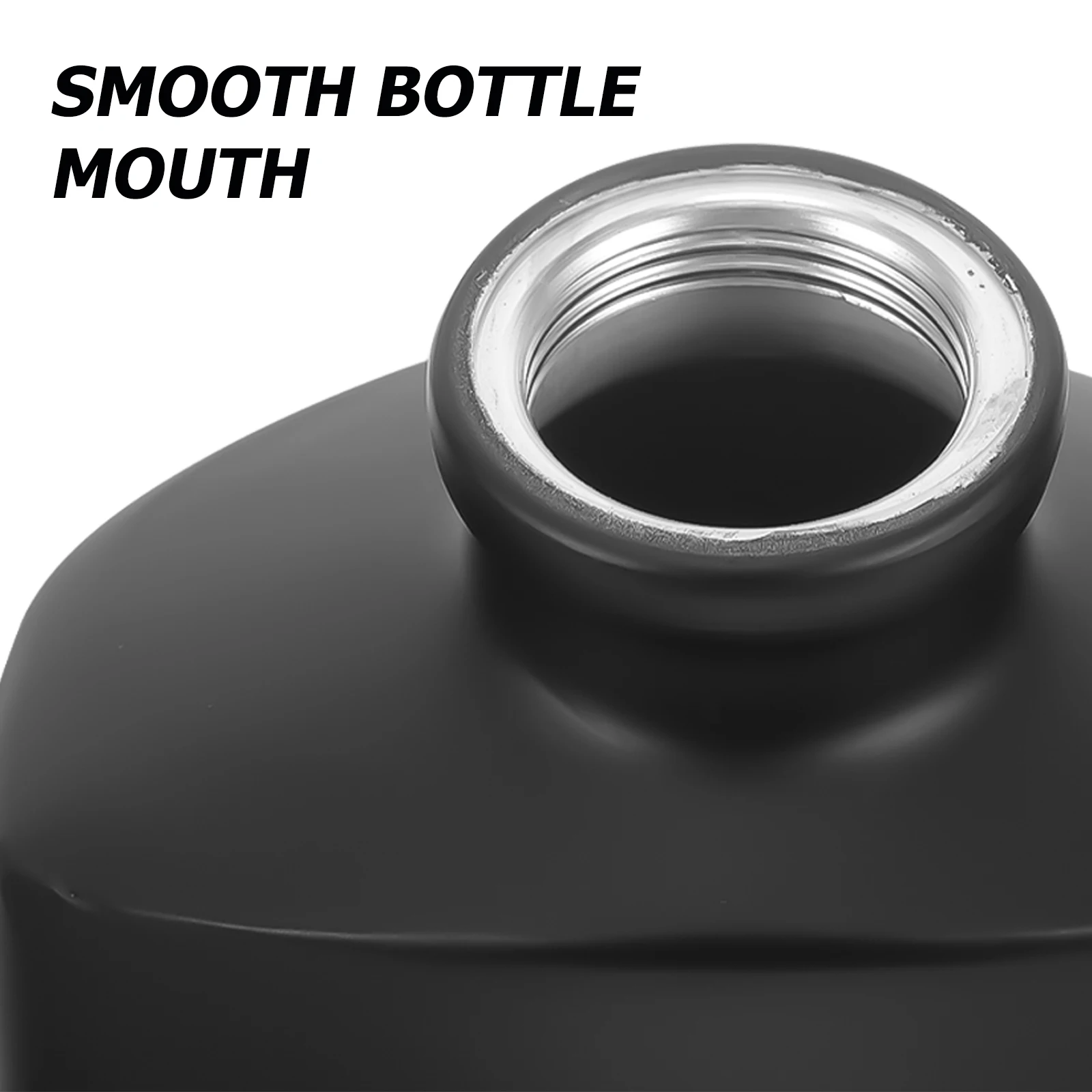 

Portable Canteen Water Bottle 1 Black 500ml Slim Aluminum Leak Proof Camping Hiking Outdoor Supply Flat Bottle