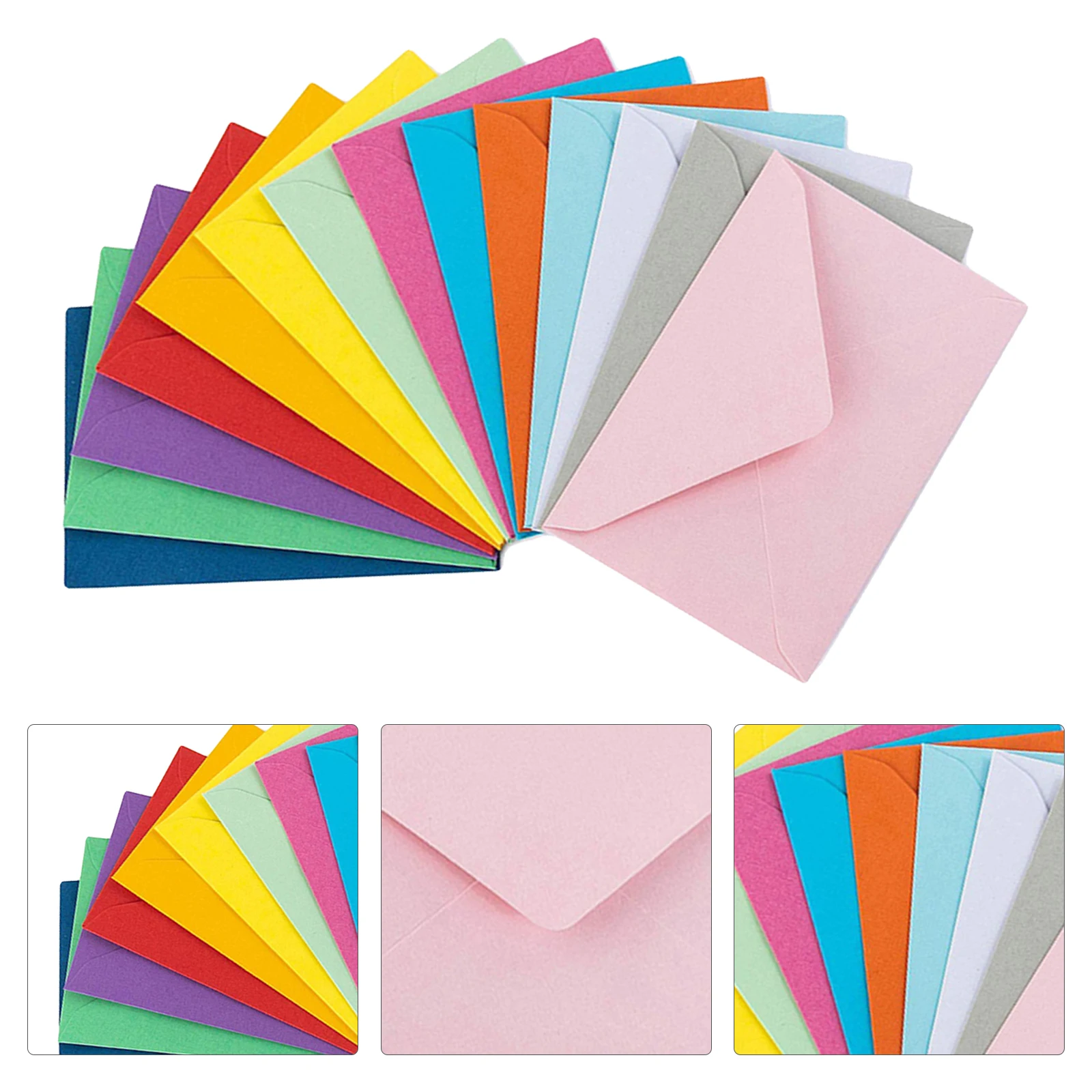 50pcs Colorful Small Envelopes Solid Color Card Pouch For Greeting Cards Letters Storage Photo Envelope Supply