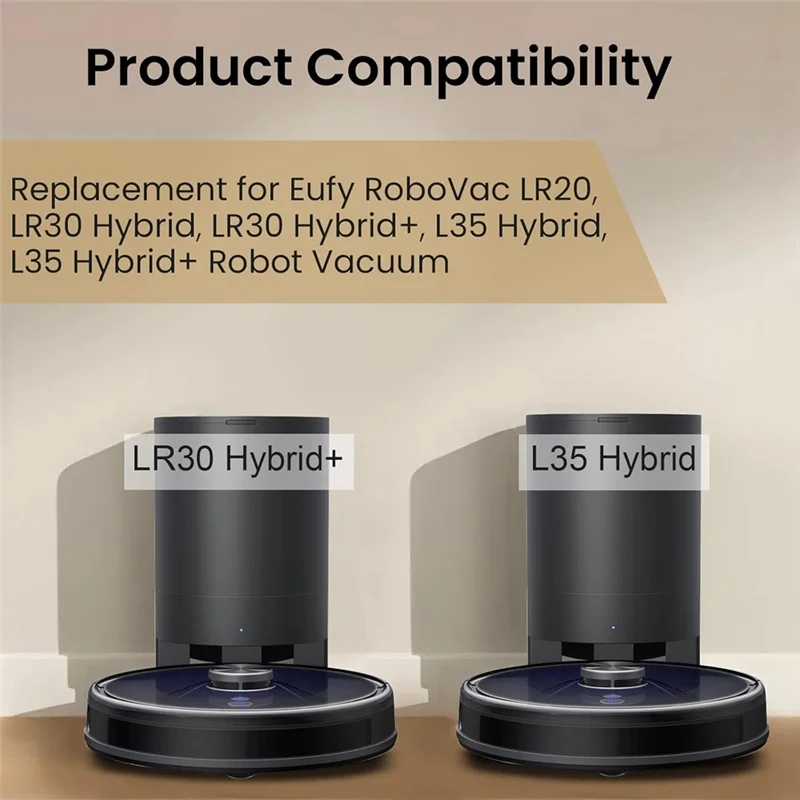 Abrg-sacos de pó foreufy robovac l35 híbrido/l35 híbrido +/l30 híbrido/lr30 híbrido + peças de aspirador de pó substituição saco de lixo 12 peças