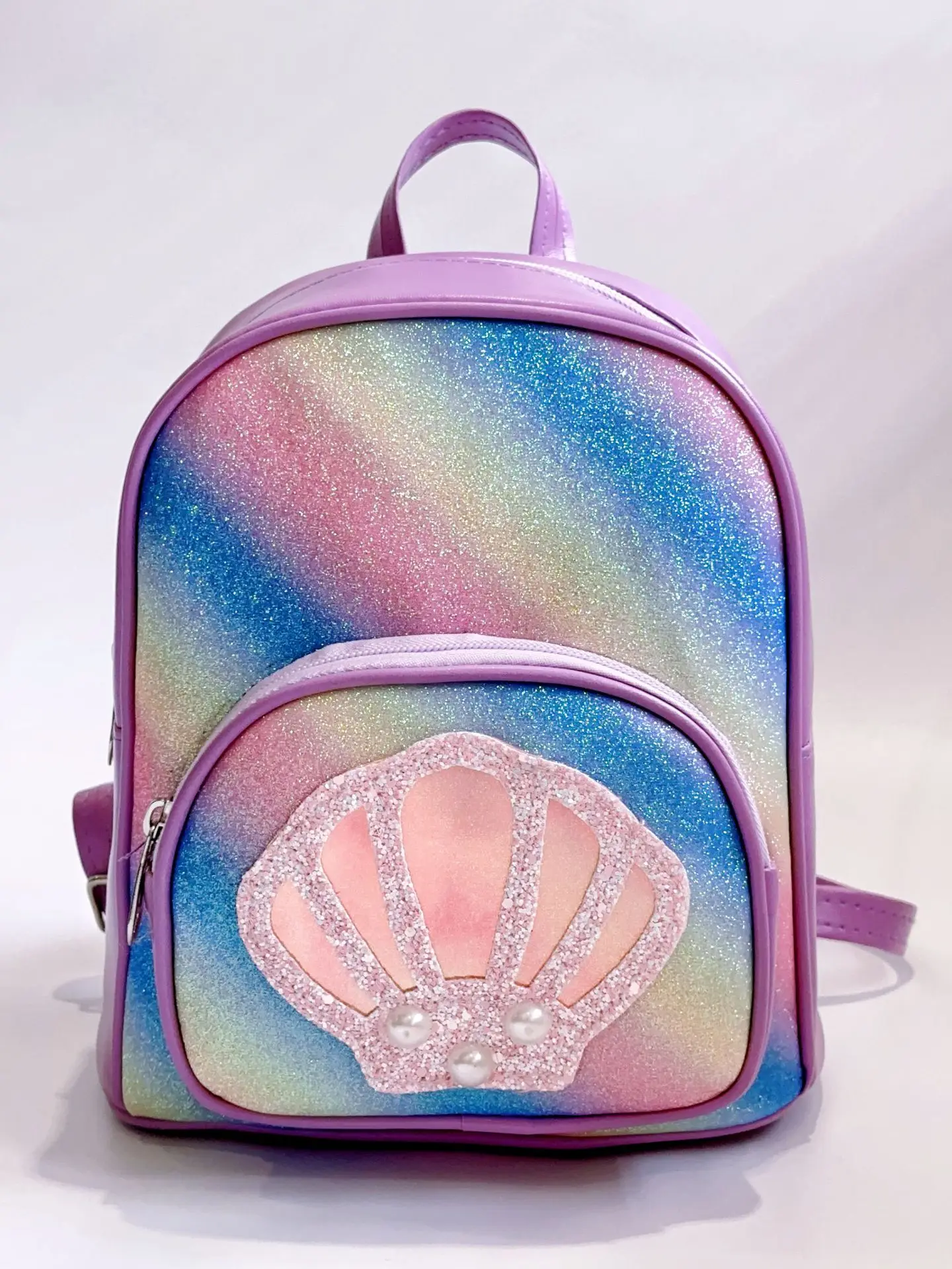 Mochila PU Shell personalizada para meninas, escola do jardim de infância, desenhos animados bonitos, presente infantil, tendência