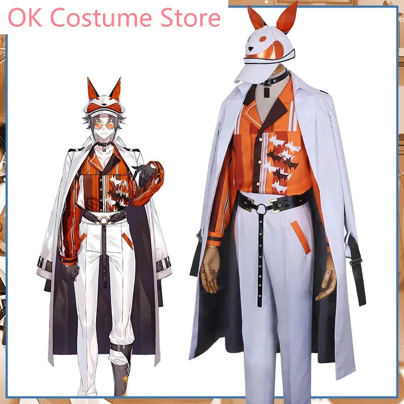 Anime Vtuber Luxiem Nijisanji Mysta Rias Game Suit Handsome Uniform Cosplay Costume Party Role Play Outfit Men M-XXL