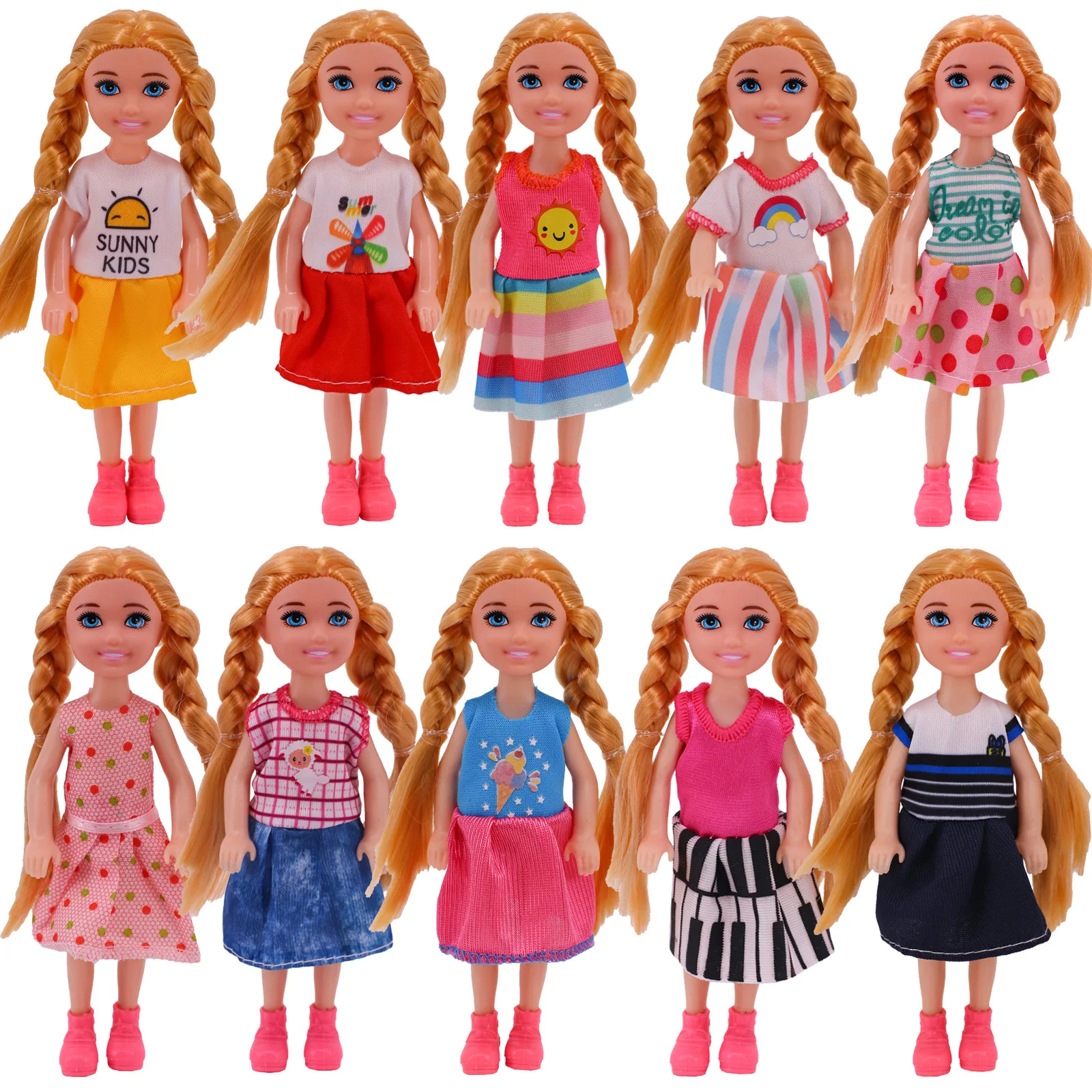 3PCS/Set Keelly Doll Clothes+Girl Doll+Shoes Chelseas Girl Doll Toys Set for 5Inch Girl Doll Fashion Outfit For Girl`s Toys Gift