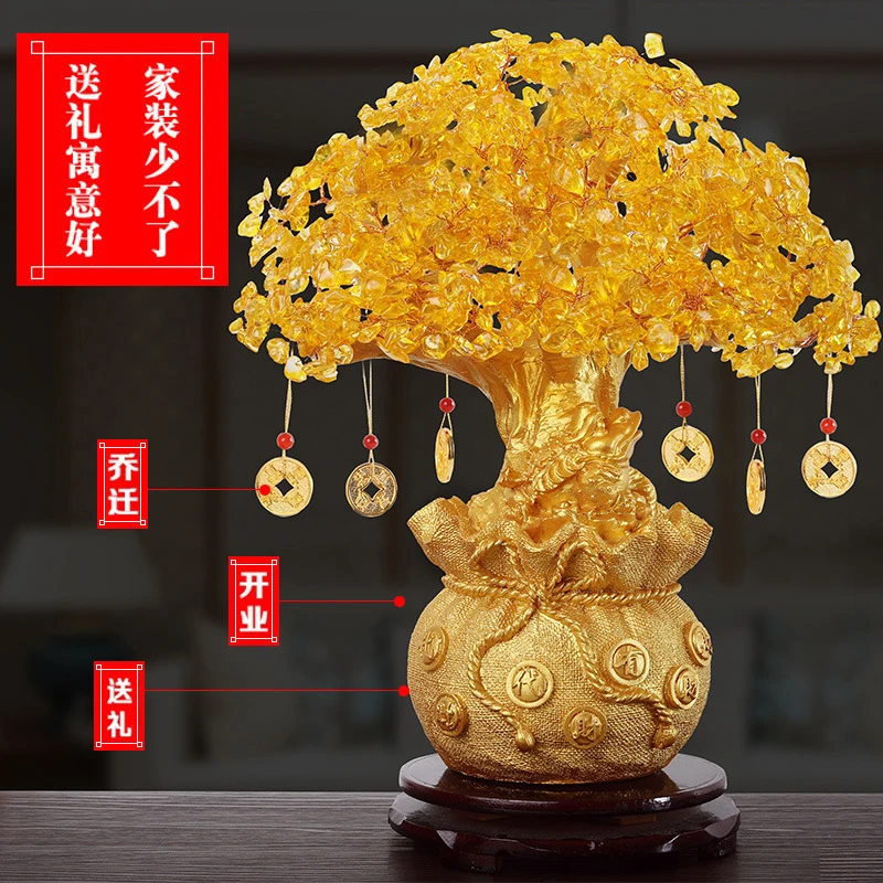 Gold represents good fortune and luck, and placing a money tree in your home adds more color to it