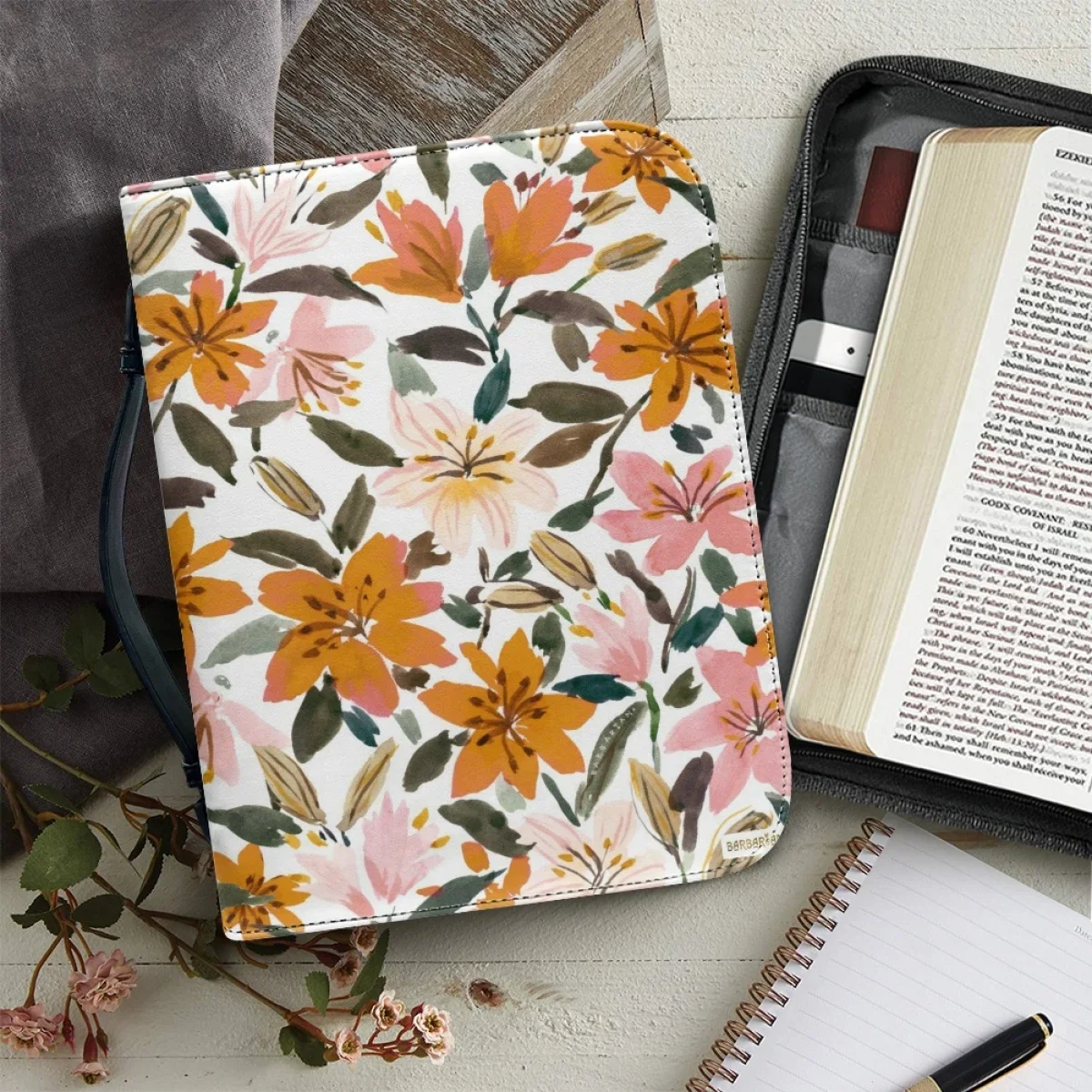 

Модная женская кожаная сумка на молнии с цветочным принтом