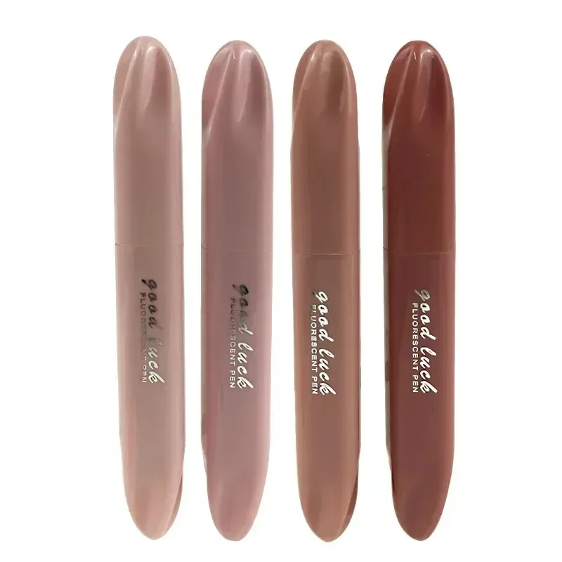 4 buah/set pena Scrapbook indah pena penanda Highlighter kata kunci alat tulis mode spidol warna gradien simpel