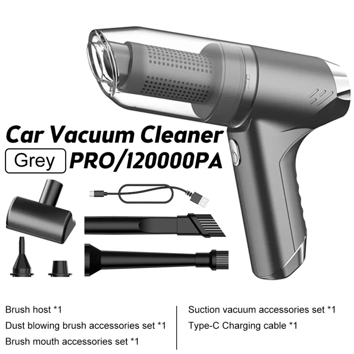 Handheld Whirlwind Car Vacuum Cleaner - Mini Portable Ultra Power Wireless Multi-Use 3-in-1 Machine