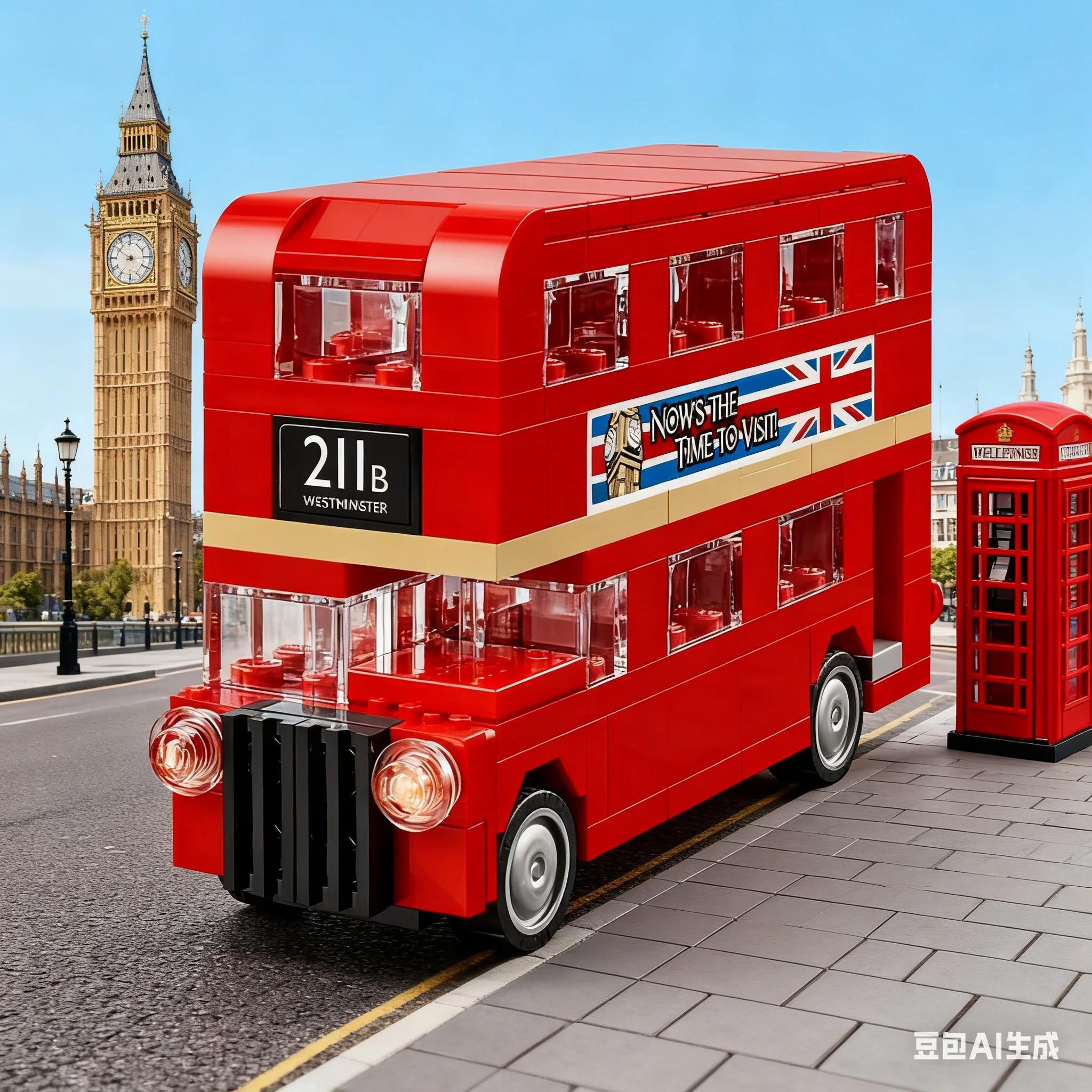 مكعبات بناء ليغو 40220 لندن حافلة صغيرة ذات طابقين للبنين والبنات تجميع كتل ألعاب الأطفال هدية #1