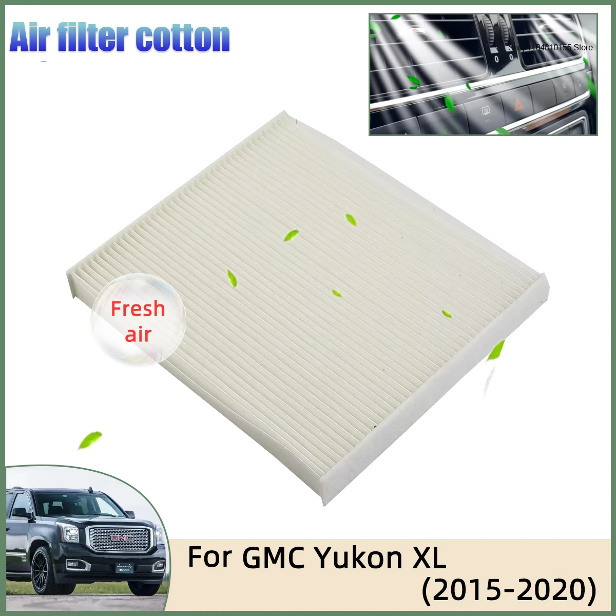 

Car Cabin Air Filter for GMC Yukon XL Filters Carbon Fiber CF11809 PCF11809 PBC38173 4071 5505 C38173 CF1188 WCAF1914 WP10129