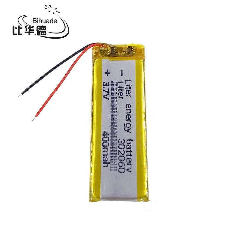 

3.7V 302060 400mah rechargeable lithium-ion smart home lipo battery for dvr GPS mp3 mp4