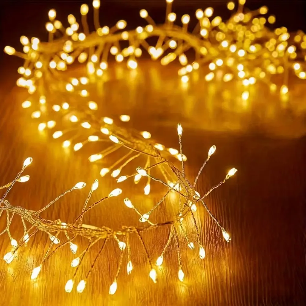 3/6/9/12M USB Copper Wire Light String, LED Firecracker Light, With Remote Control, Christmas Wedding And Birthday Decoration