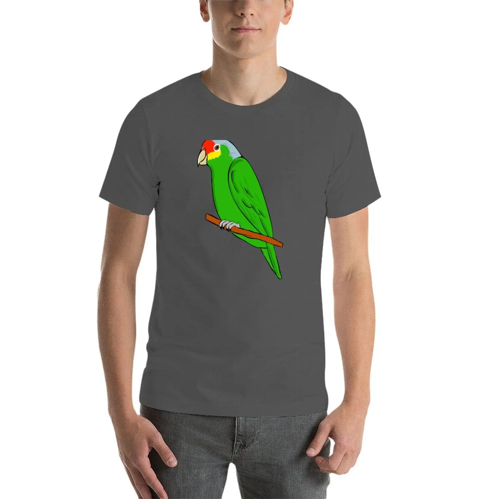 الأمازون الأصفر الخد - تي شيرت أمازون الأحمر الأمامي تي شيرت رجل فاخر تي شيرت للرجل 100 بالمائة تي شيرت قطن #4