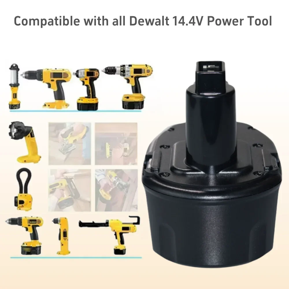 14.4V Ni-MH Rechargeable Battery 4800/6800/9800mAh For Dewalt DC9094 DW9091 DE9092 Cordless Power Tools Replacement Battery