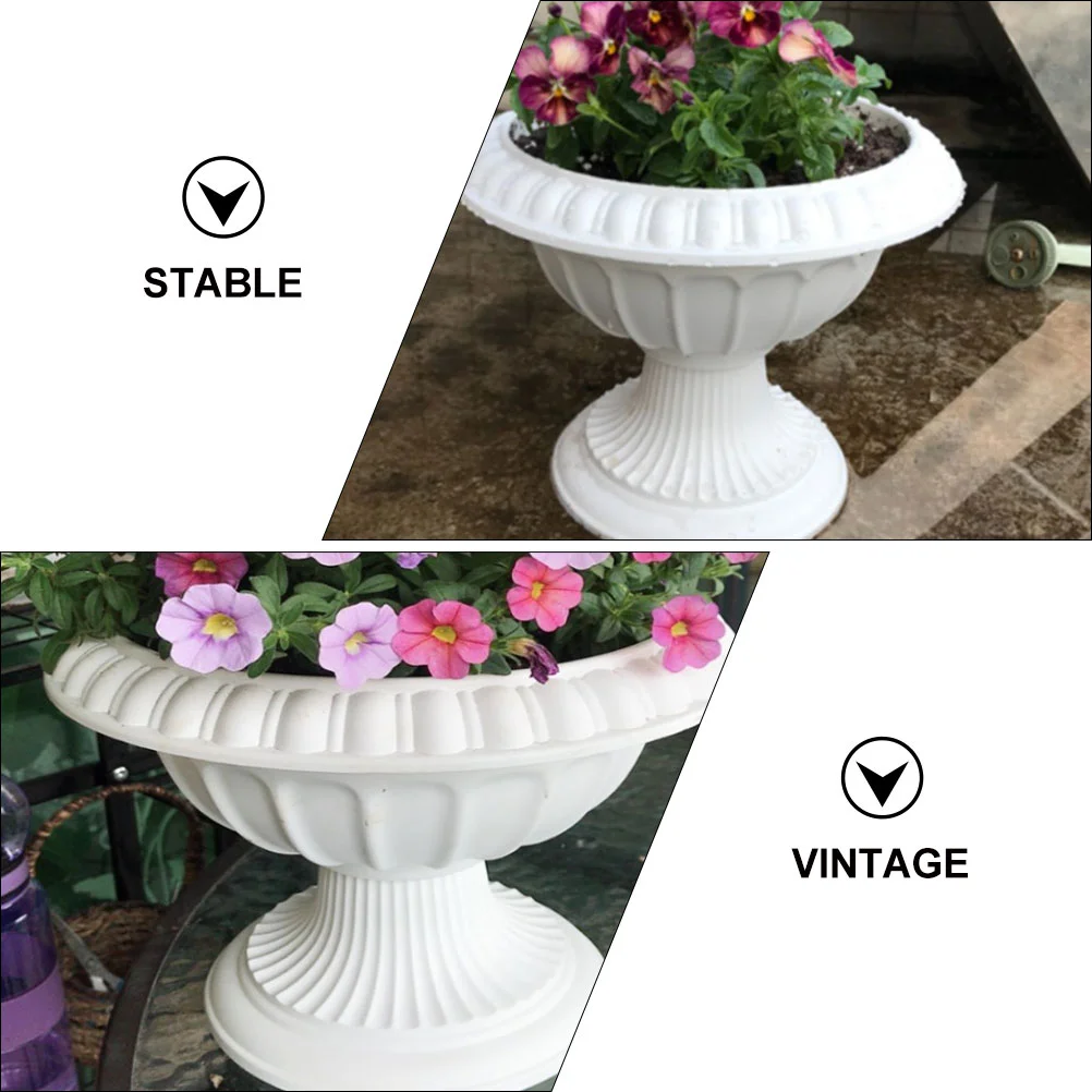 Roman Column Resin Wedding Road Lead Flower Pot Porch Front Door Deck Balcony Decorative Planter Pots Plastic