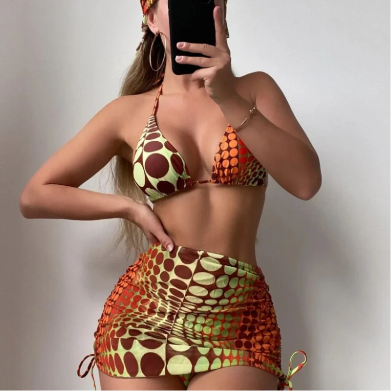 

Women's Two-Piece Swimsuit Sexy Printed Tie-Up Bikini In-Stock Wholesale