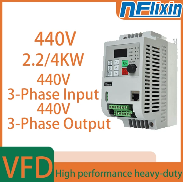 

440V VFD Variable Frequency Drive Vector Control Converter Inverter 2.2/4/5.5/7.5/11 KW Motor Speed Controller