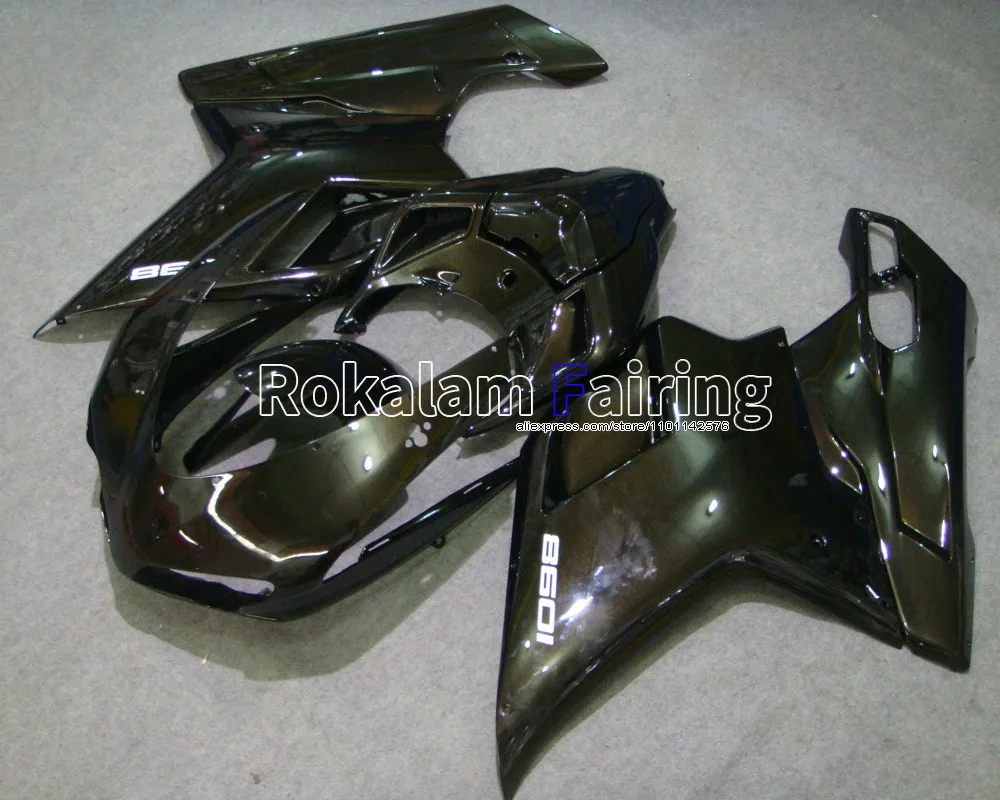 

Full Black Cowling For Ducati 848 1098 07 08 09 10 11 Year 1098S 1198 Sportbike Plastic Fairing (Injection molding)