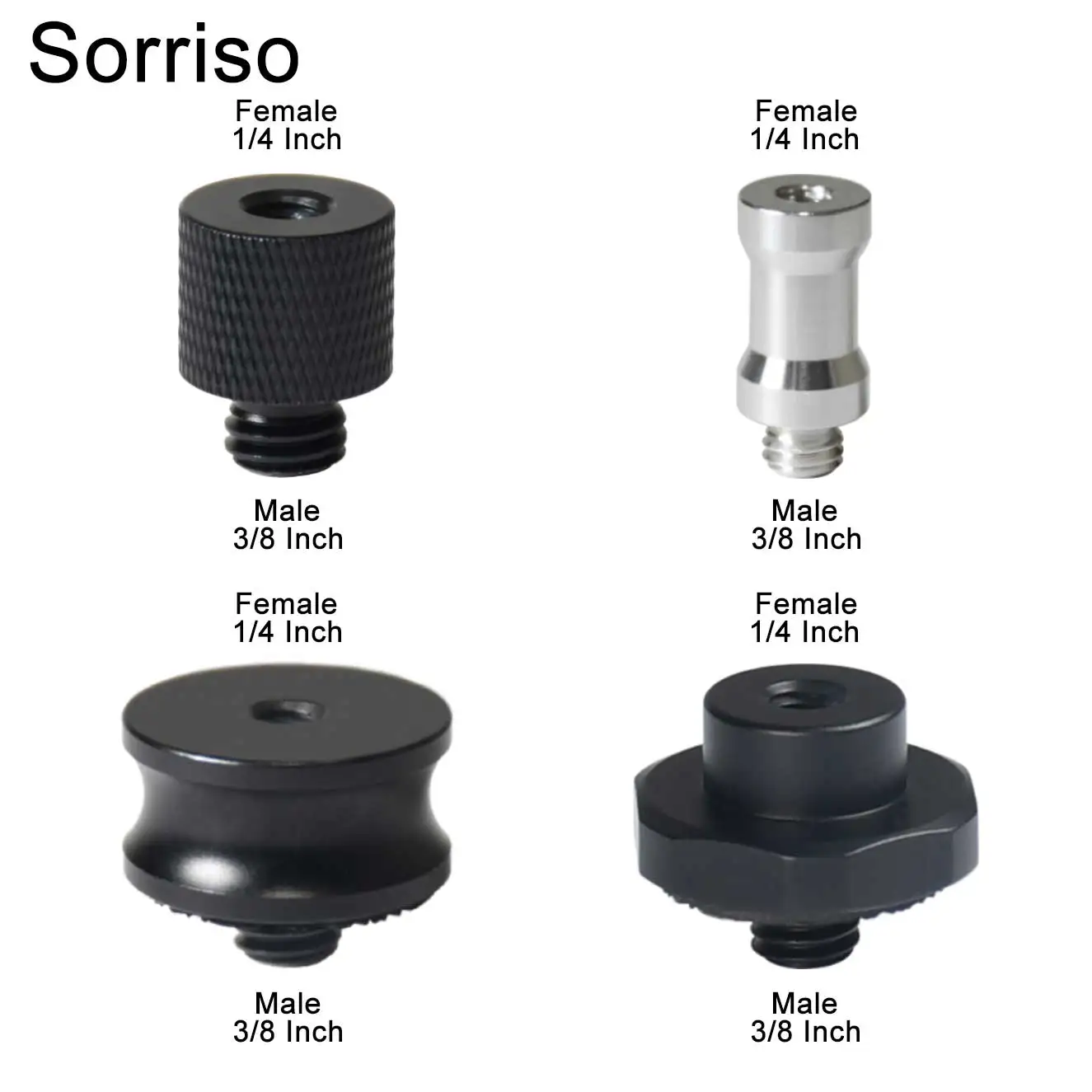 

Sorriso Male 3/8 Inch To Female 1/4 3/8 5/8 Inch M4 M5 M6 M8 M10 Cameras Screws Adapters Tripod Ballhead For Live Flash Bracket