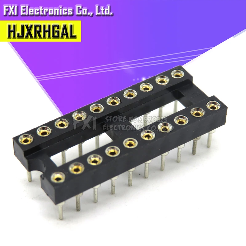 10pcsรอบ 20 Pins 2.54MM DIP DIP20 IC Socketsอะแดปเตอร์ประเภทSOLDER 20PIN IC Connectorใหม่