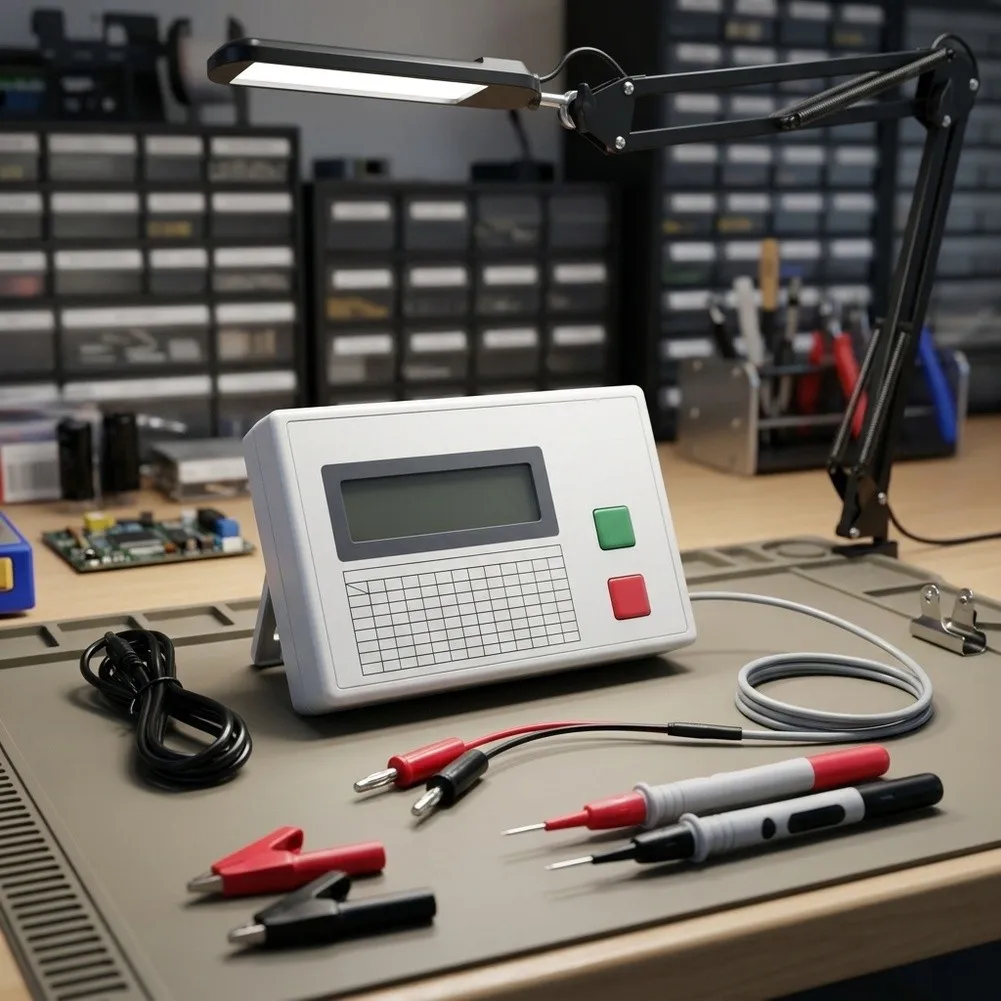 ESR2501C Capacitor Tester Circuit Capacitance Meter 100kHz DCR Measurement Tool With LCD Display For Electrolytic Capacitor Test