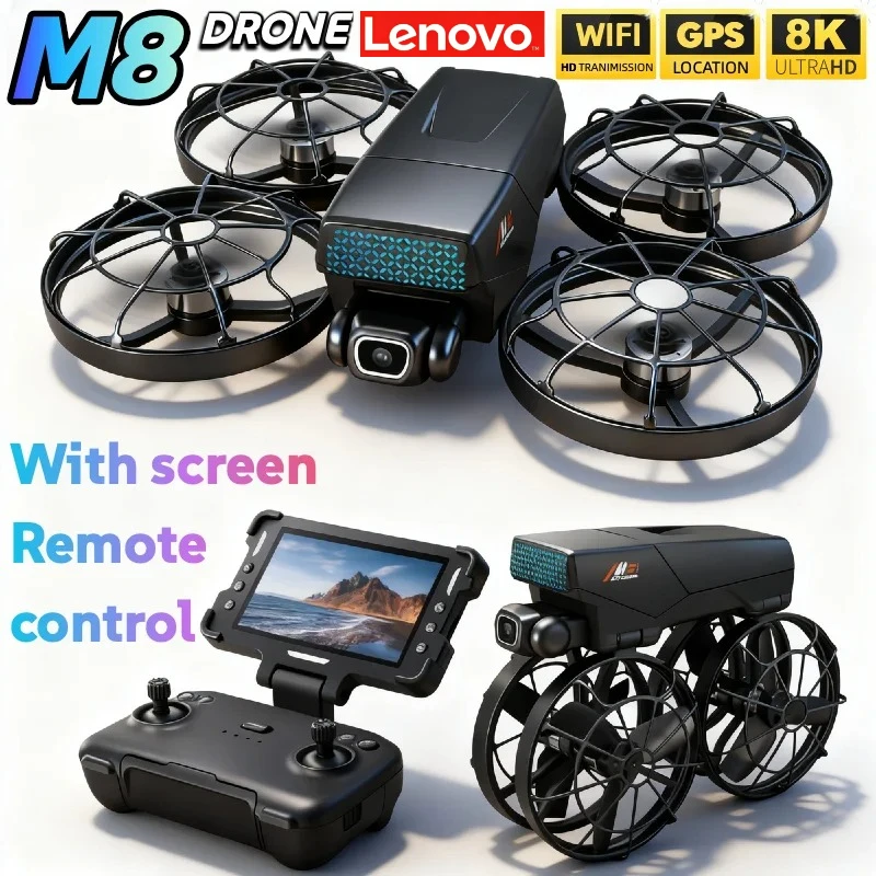 

Lenovo Brushless Motor M8 RC Foldable Drone with 8K Screen Profesional HD Dual Camera WIFI Obstacle Avoidance Quadcopter Toy