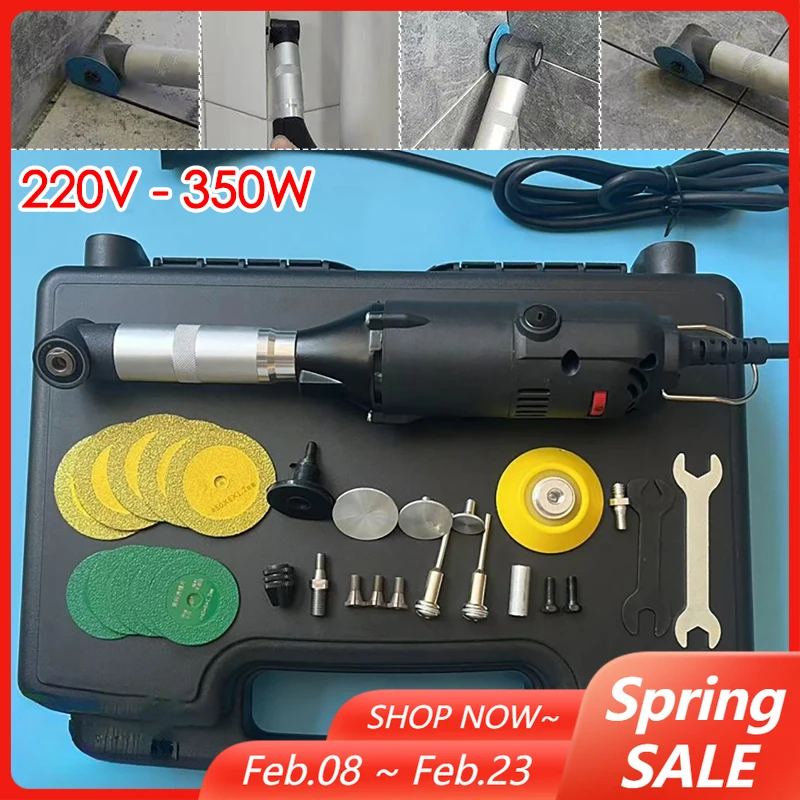 

220V 350W 90 Degree Electric Tile Seam Cleaner Ceramic Tile Beauty Sewing Tool Electric Grinder Polishing Cutting Machine