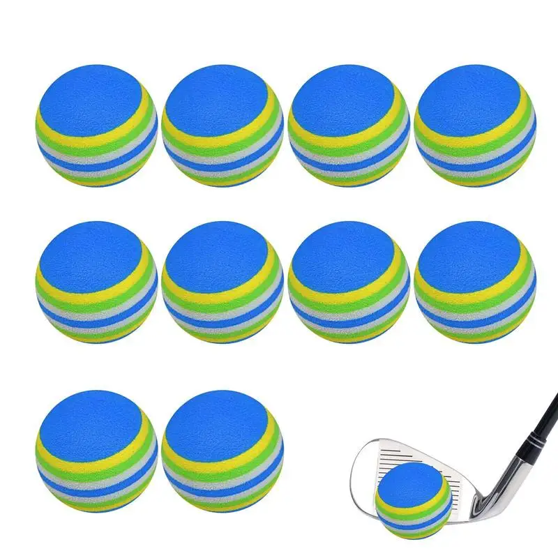 كرة جولف إسفنجية 10 قطع من كرات تدريب الجولف EVA ألعاب عائلية رياضية معدات إحماء للاستخدام الداخلي في الفناء الخلفي #2