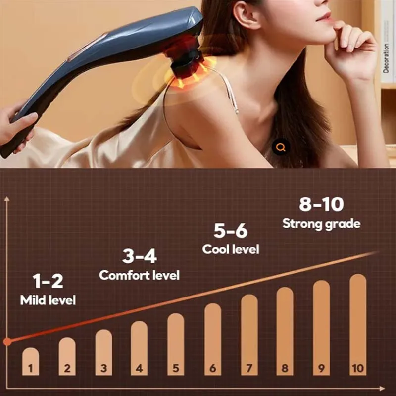 Personal Handheld 6 Massage Head Cordless Electric Deep Tissue Percussion Muscle Stick Massage Vibration Fitness Massager view 4