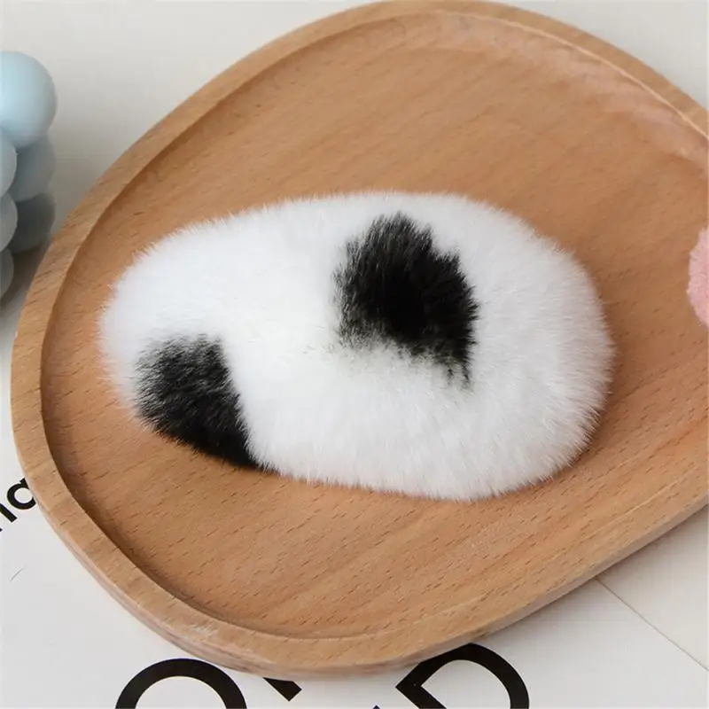 1Pc Winter Plush Solid Color Faux Fur Hairpin Women Hair Barrettes Triangle Fluffy Edge Clip BB Clip Hair Clip Hair Accessories